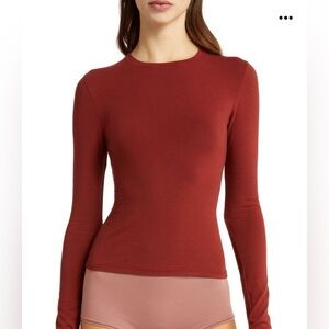 SKIMS Long Sleeve Stretch Cotton T-Shirt  Size Medium